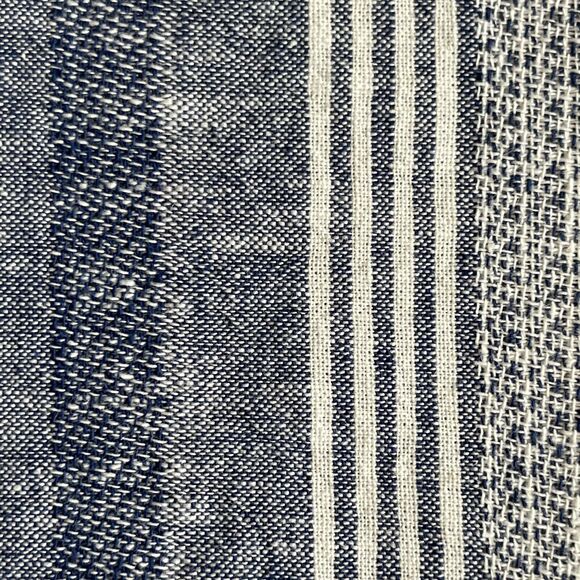 Soft Surroundings Button-Up Tunic Women Size S Blue Stripe Linen-Cotton Blend - Picture 9 of 15